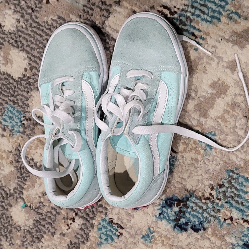 Girls size 13 teal vans